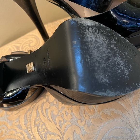 Beautiful pour la Victorie black patent platform shoes size 6 1/2 - Picture 4 of 6